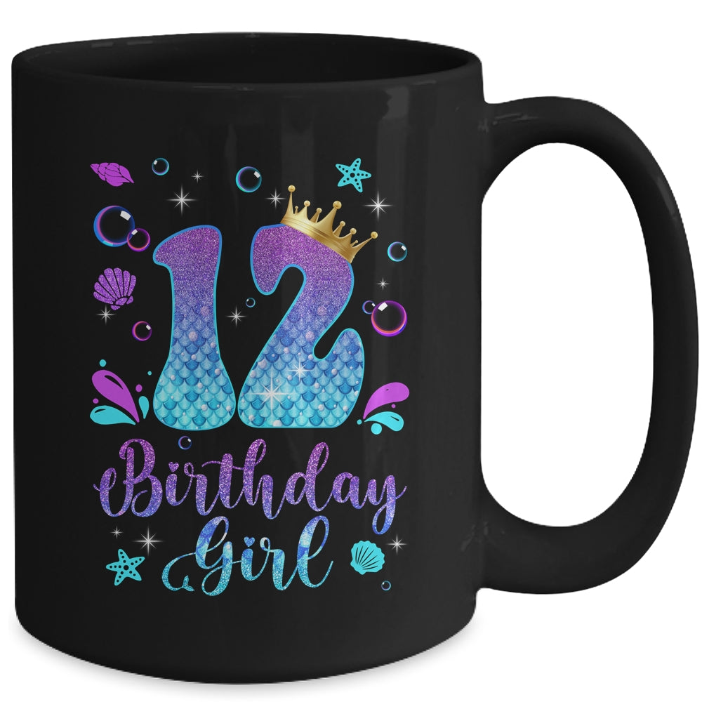 It's My 12th Bday Mermaid Funny Birthday Girls 12 Years Old Mug | siriusteestore