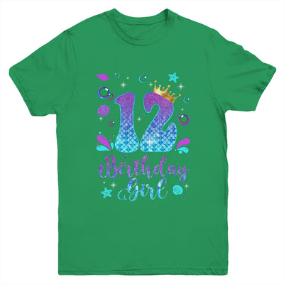 It's My 12th Bday Mermaid Funny Birthday Girls 12 Years Old Youth Shirt | siriusteestore