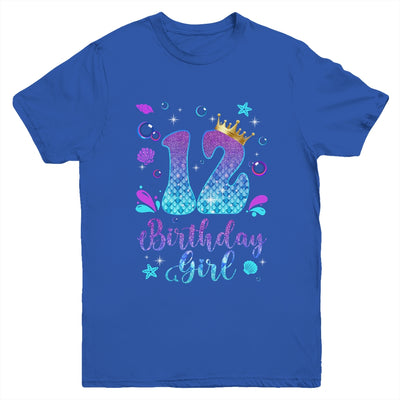 It's My 12th Bday Mermaid Funny Birthday Girls 12 Years Old Youth Shirt | siriusteestore
