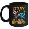It's My 12th Birthday Party Halloween Skeleton Birthday Kids Mug | siriusteestore