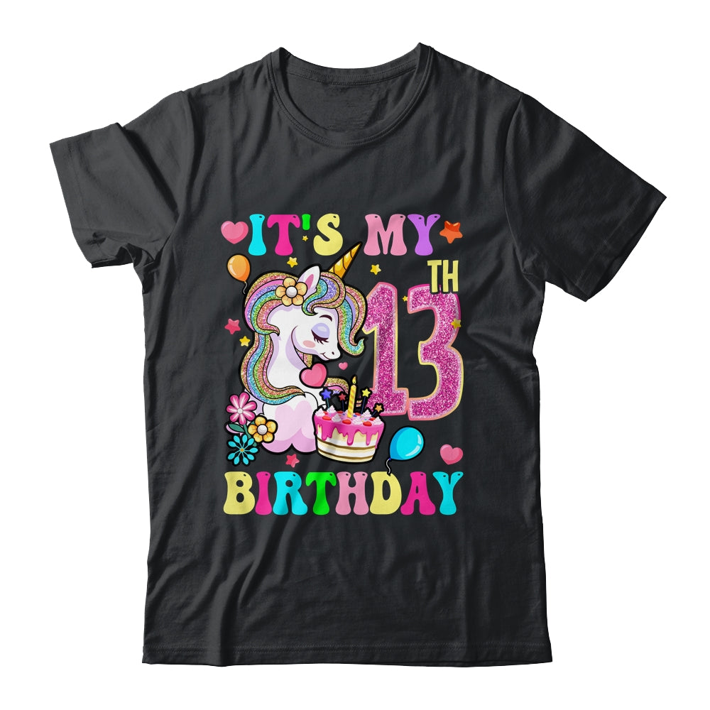 It's My 13th Birthday Unicorn Girls Funny 13 Year Old Shirt & Hoodie | siriusteestore