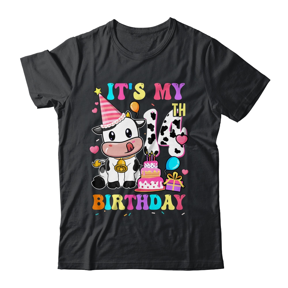 It's My 14th Birthday Dairy Cow Girls Funny 14 Year Old Shirt & Hoodie | siriusteestore