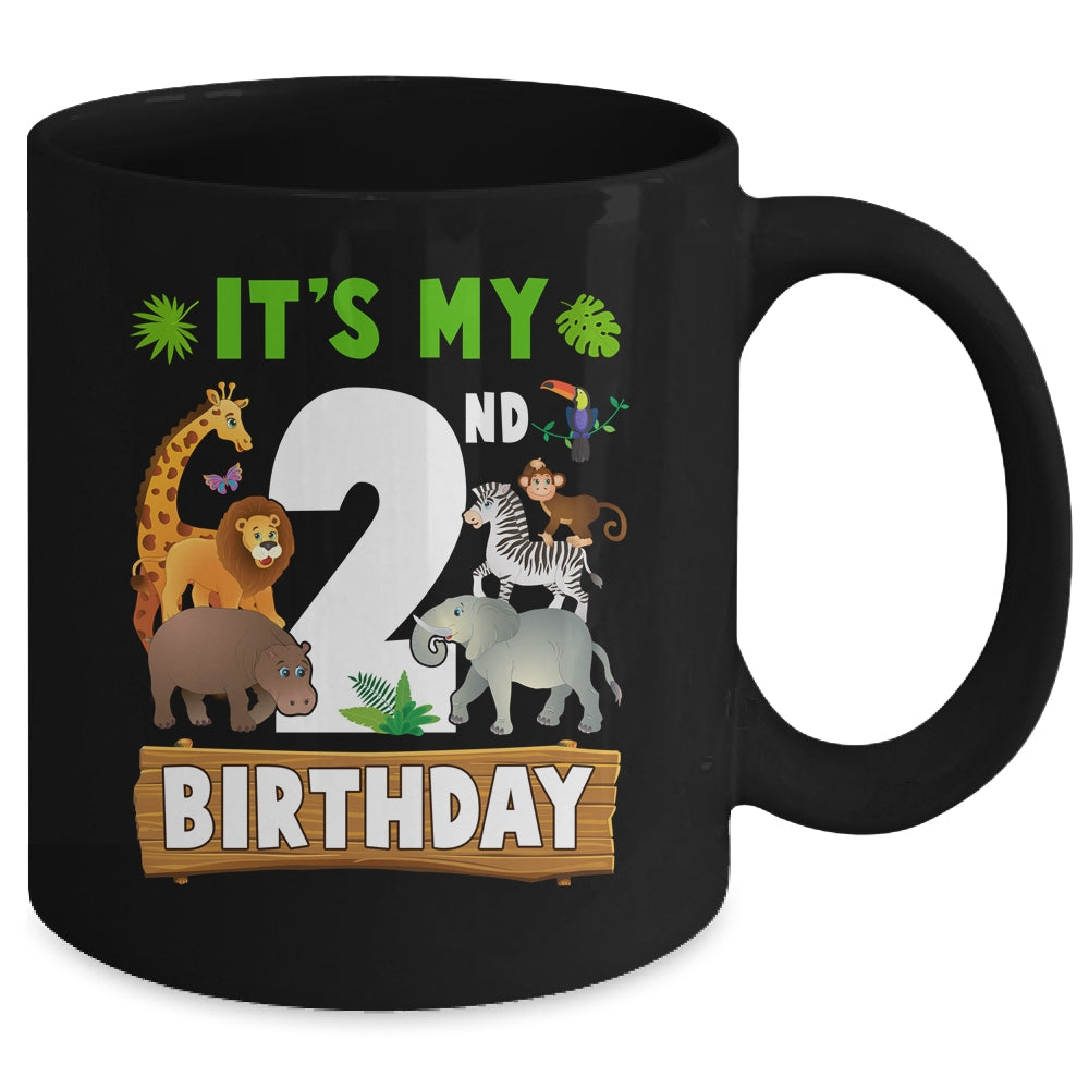It's My 2nd Birthday Zoo Jungle Safari 2 Years Old Birthday Mug | siriusteestore