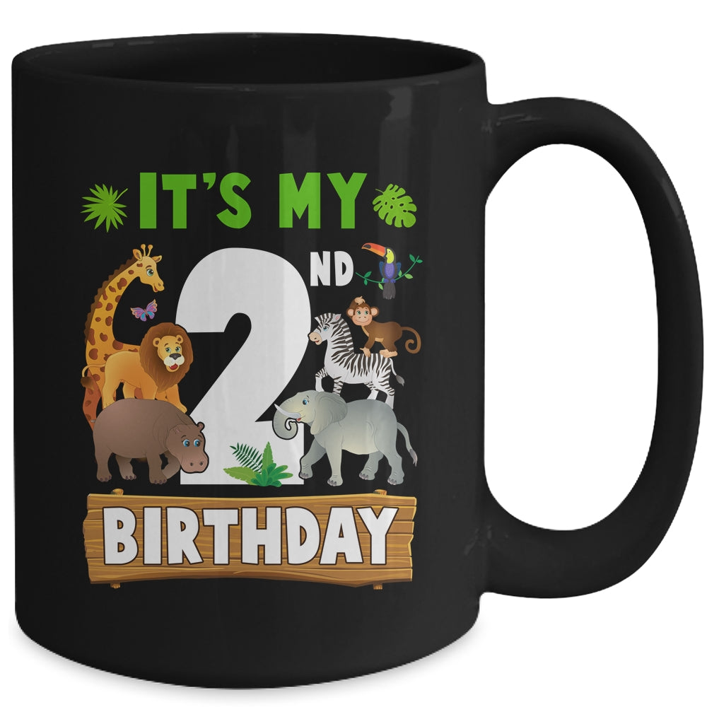 It's My 2nd Birthday Zoo Jungle Safari 2 Years Old Birthday Mug | siriusteestore
