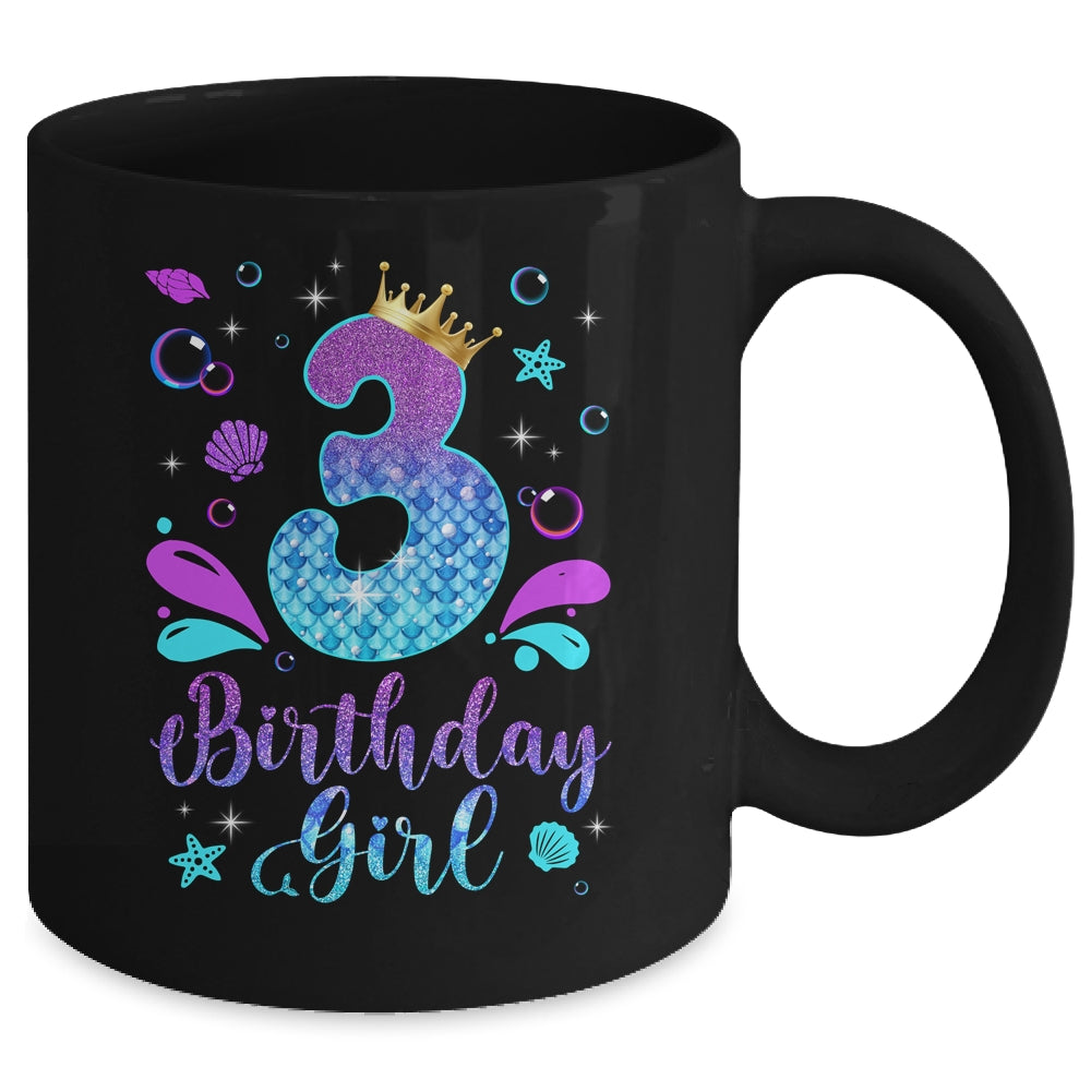 It's My 3rd Bday Mermaid Funny Birthday Girls 3 Years Old Mug | siriusteestore
