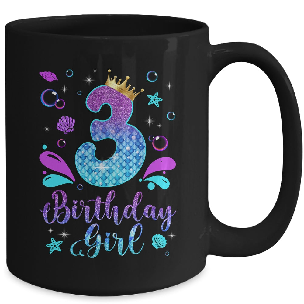 It's My 3rd Bday Mermaid Funny Birthday Girls 3 Years Old Mug | siriusteestore