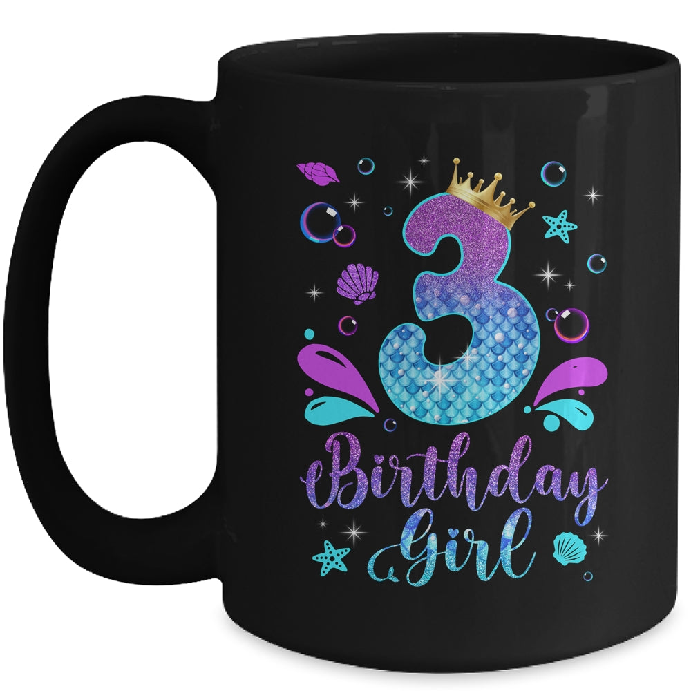 It's My 3rd Bday Mermaid Funny Birthday Girls 3 Years Old Mug | siriusteestore
