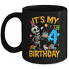 It's My 4th Birthday Party Halloween Skeleton Birthday Kids Mug | siriusteestore