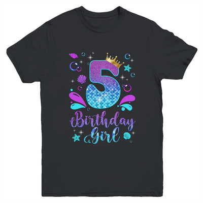 It's My 5th Bday Mermaid Funny Birthday Girls 5 Years Old Youth Shirt | siriusteestore
