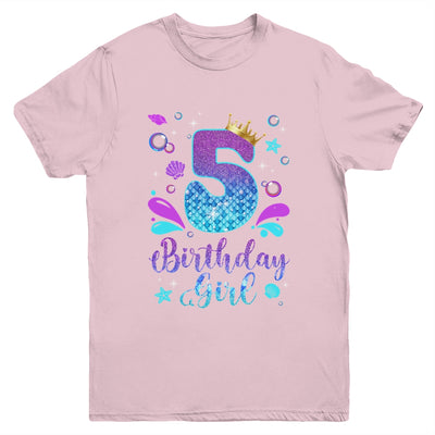 It's My 5th Bday Mermaid Funny Birthday Girls 5 Years Old Youth Shirt | siriusteestore