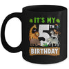 It's My 5th Birthday Zoo Jungle Safari 5 Years Old Birthday Mug | siriusteestore