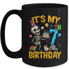 It's My 7th Birthday Party Halloween Skeleton Birthday Kids Mug | siriusteestore
