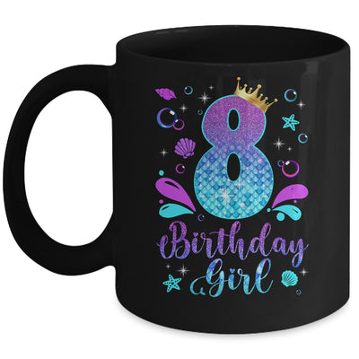 It's My 8th Bday Mermaid Funny Birthday Girls 8 Years Old Mug | siriusteestore