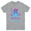 It's My 8th Bday Mermaid Funny Birthday Girls 8 Years Old Youth Shirt | siriusteestore