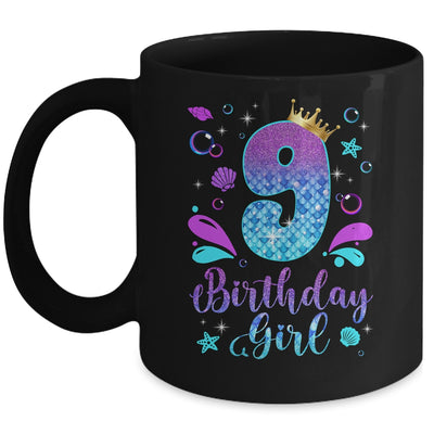 It's My 9th Bday Mermaid Funny Birthday Girls 9 Years Old Mug | siriusteestore