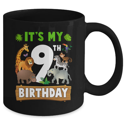 It's My 9th Birthday Zoo Jungle Safari 9 Years Old Birthday Mug | siriusteestore