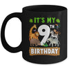It's My 9th Birthday Zoo Jungle Safari 9 Years Old Birthday Mug | siriusteestore