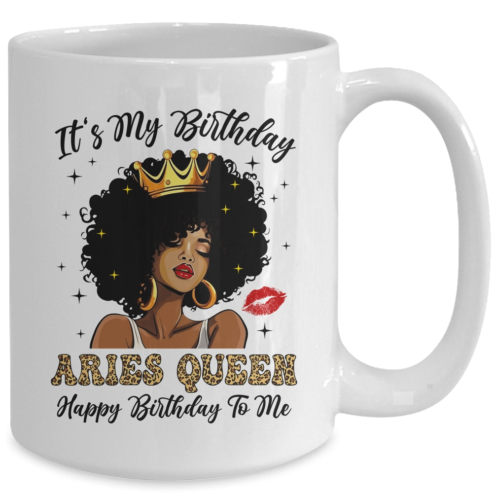 It's My Birthday Aries Queen African American Women Mug | siriusteestore