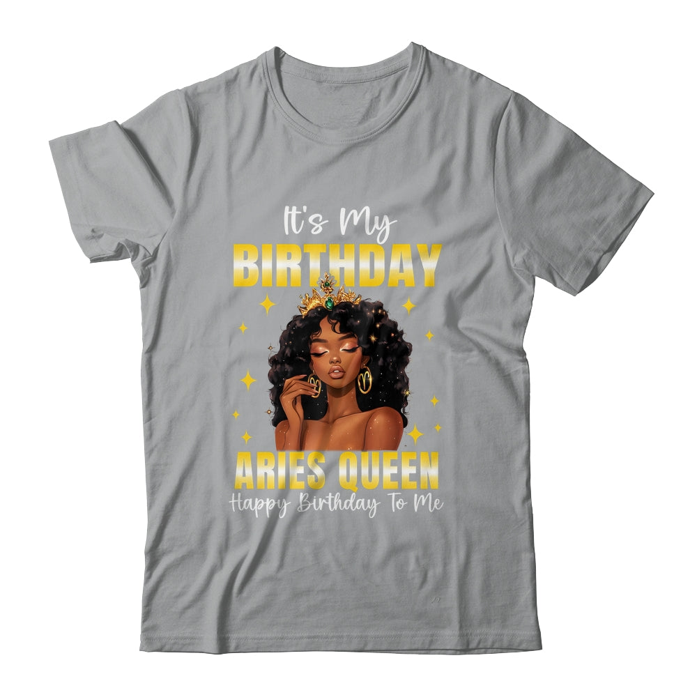 It's My Birthday Aries Queen Women Girl Zodiac Sign Shirt & Tank Top | siriusteestore