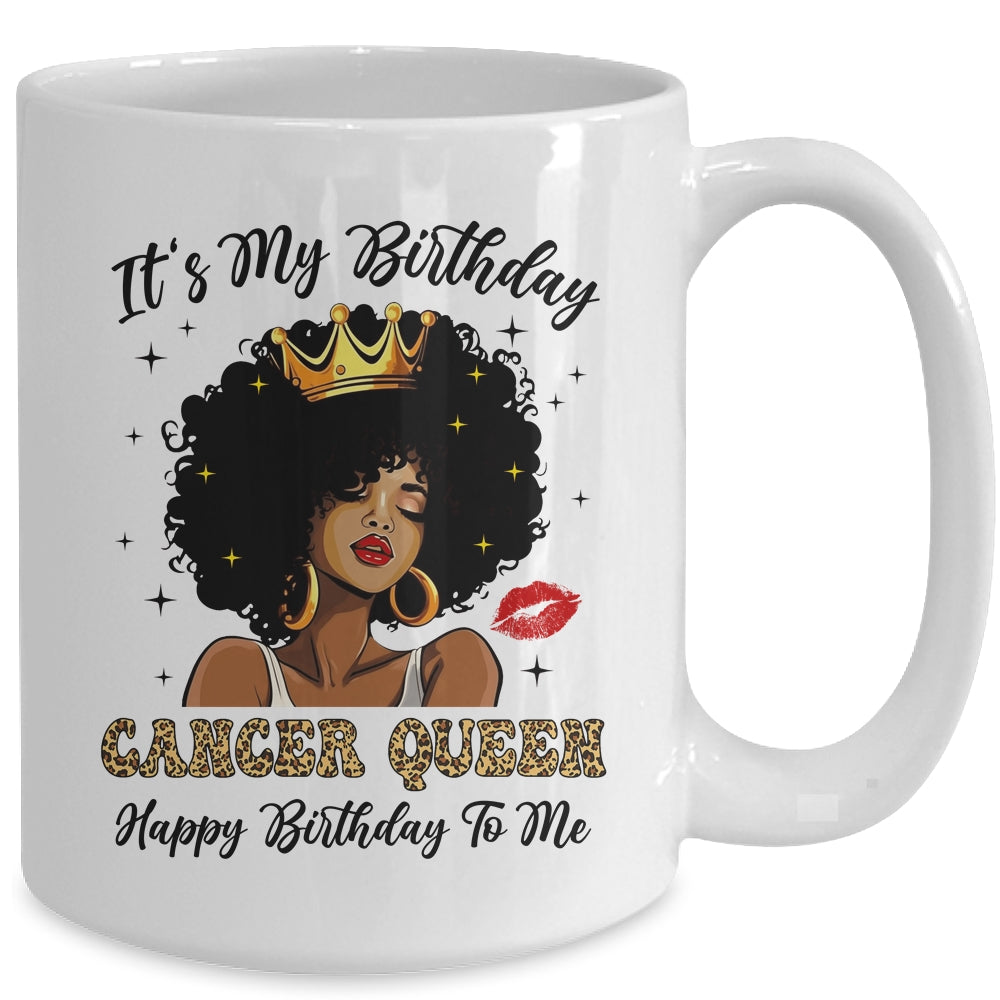 It's My Birthday Cancer Queen African American Women Mug | siriusteestore