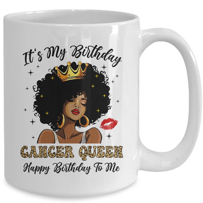 It's My Birthday Cancer Queen African American Women Mug | siriusteestore