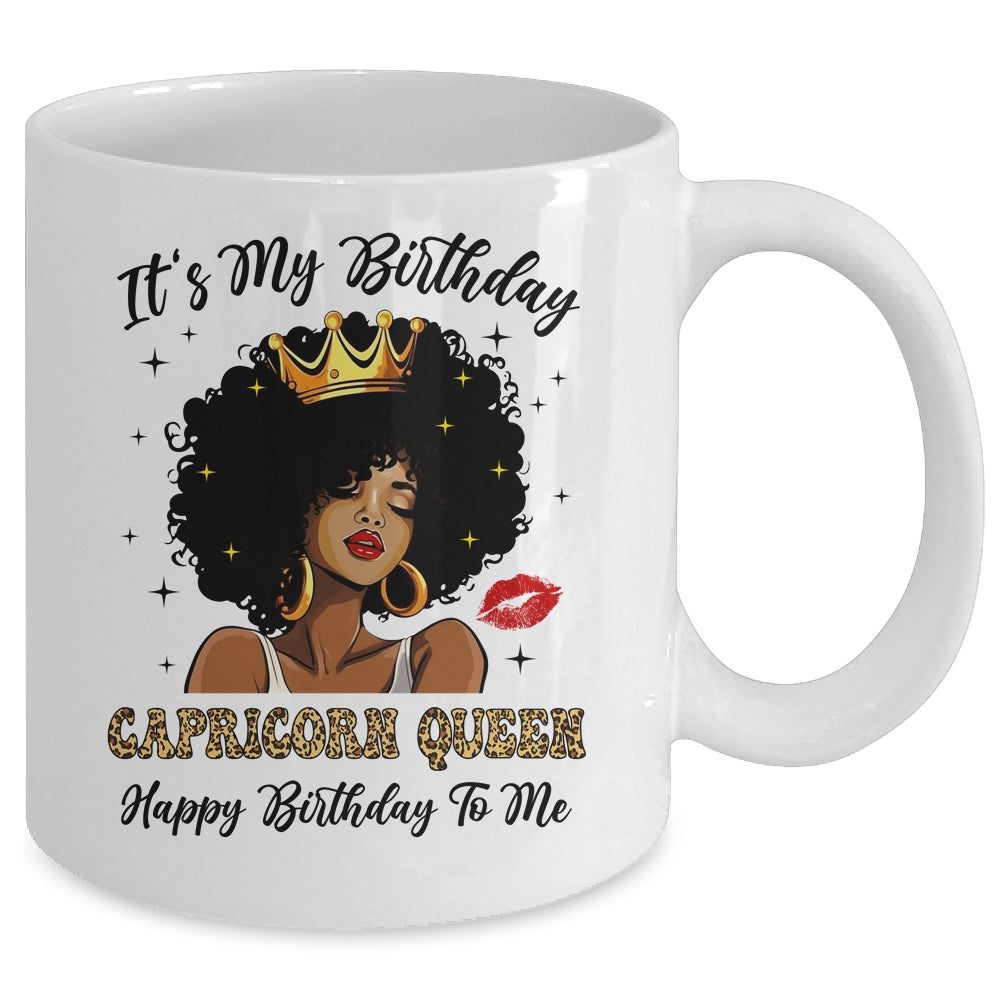 It's My Birthday Capricorn Queen African American Women Mug | siriusteestore