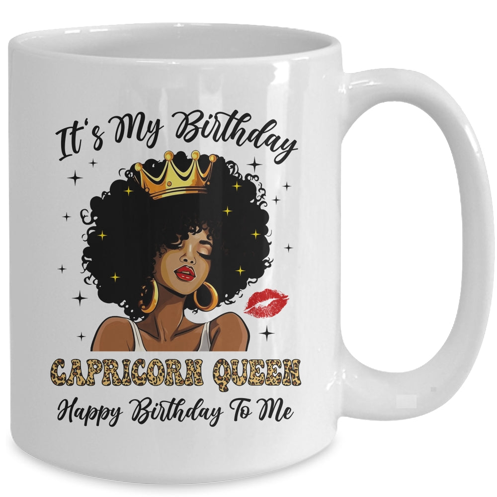 It's My Birthday Capricorn Queen African American Women Mug | siriusteestore