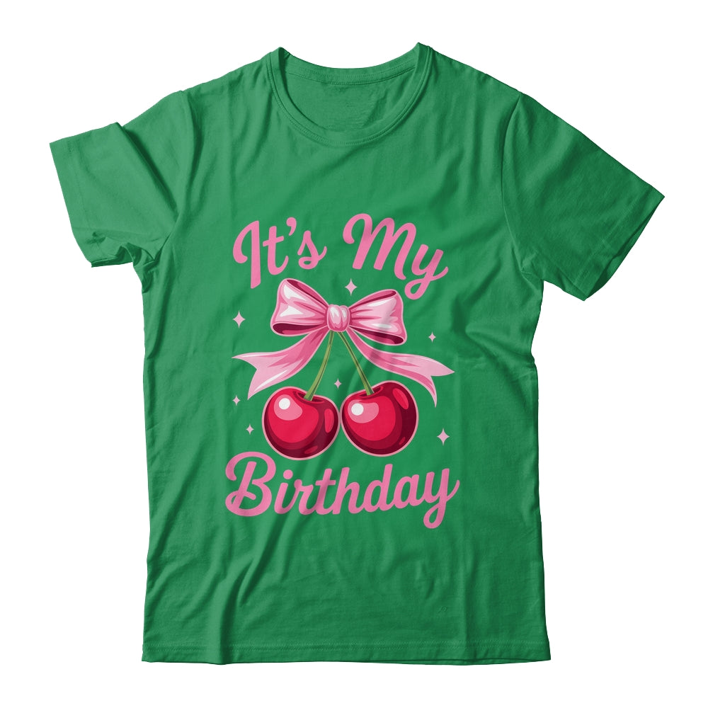 It's My Birthday Coquette Bow Cherry Birthday Girls Women Shirt & Hoodie | siriusteestore
