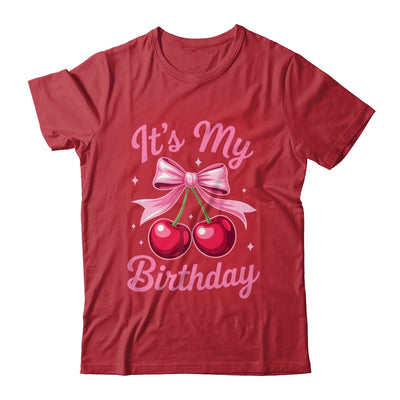 It's My Birthday Coquette Bow Cherry Birthday Girls Women Shirt & Hoodie | siriusteestore