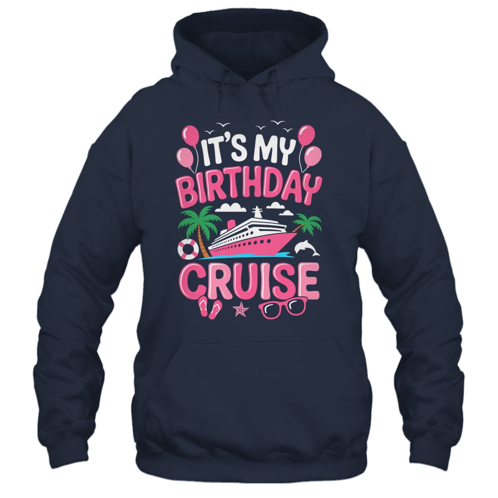 It's My Birthday Cruise Cute Pink Sea Trip Women Girls Kids Shirt & Tank Top | siriusteestore