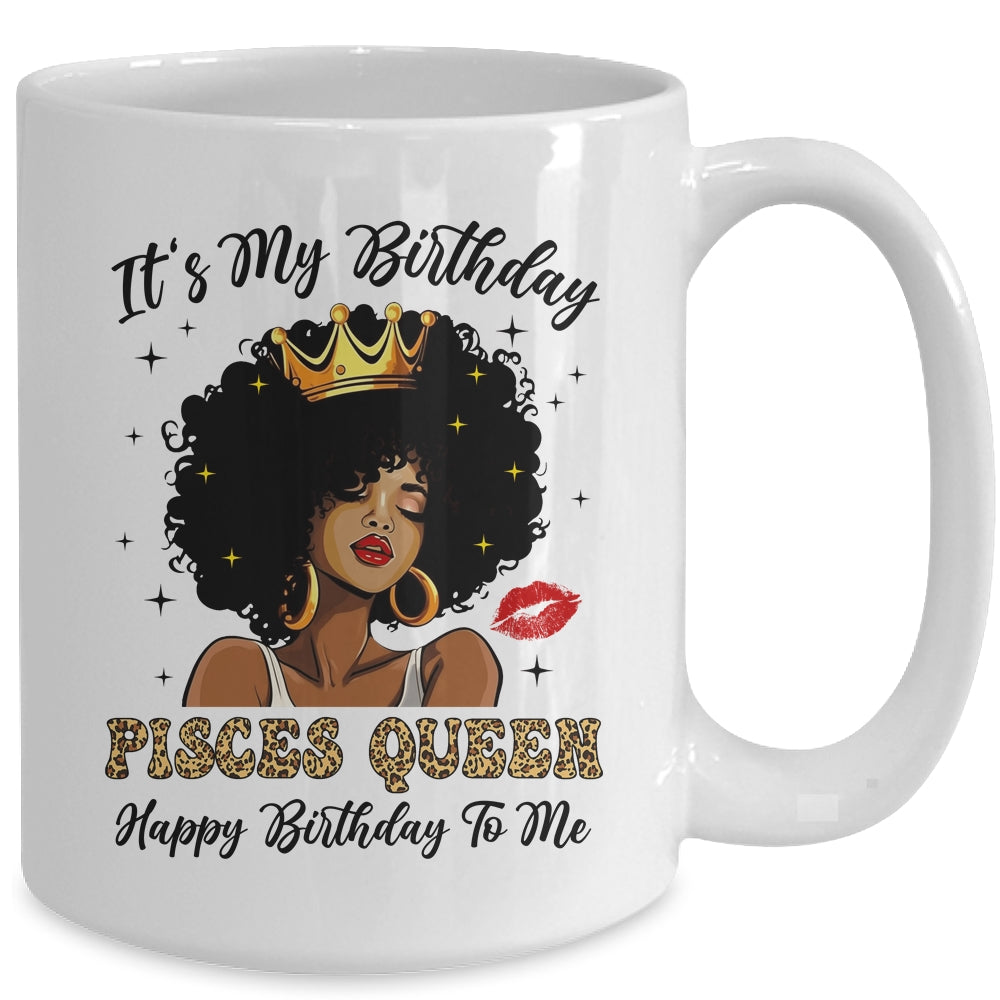 It's My Birthday Pisces Queen African American Women Mug | siriusteestore