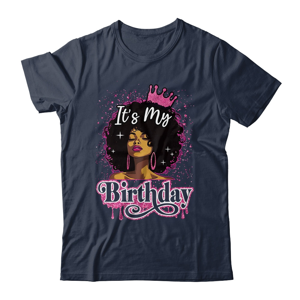 It's My Birthday Queen Afro Natural Hair Black Women Shirt & Tank Top | siriusteestore