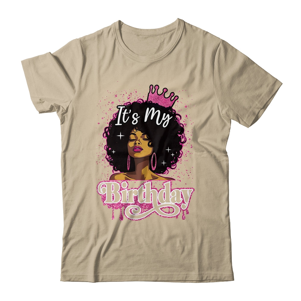 It's My Birthday Queen Afro Natural Hair Black Women Shirt & Tank Top | siriusteestore