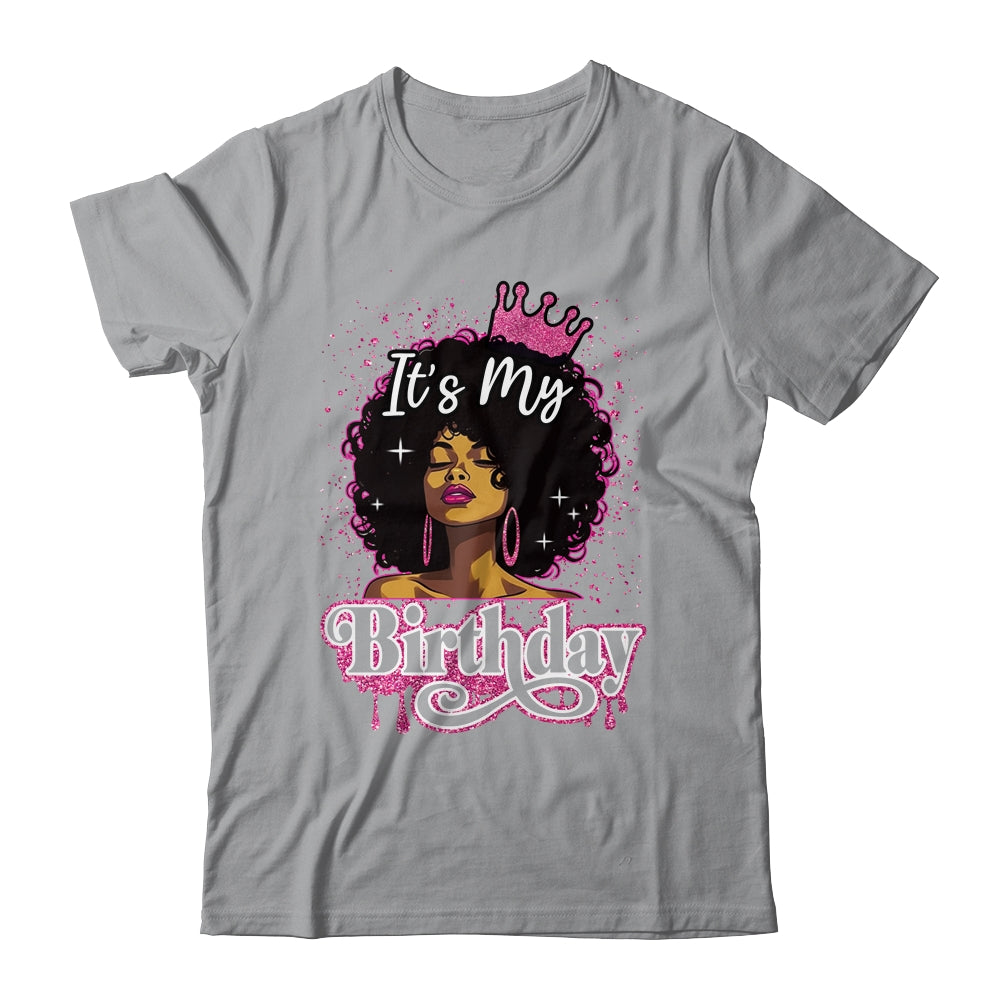 It's My Birthday Queen Afro Natural Hair Black Women Shirt & Tank Top | siriusteestore
