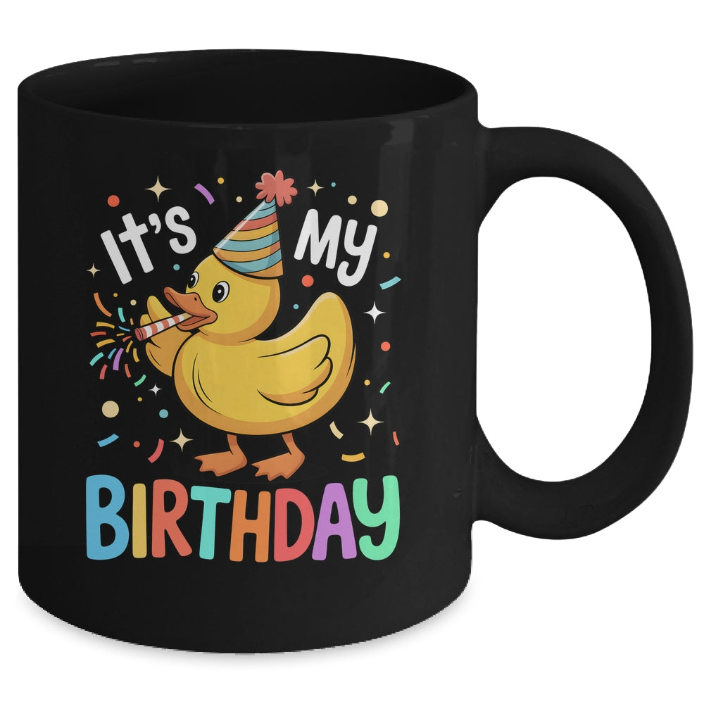 It's My Birthday Rubber Duck Lover Kids Girls Boys Bday Mug | siriusteestore