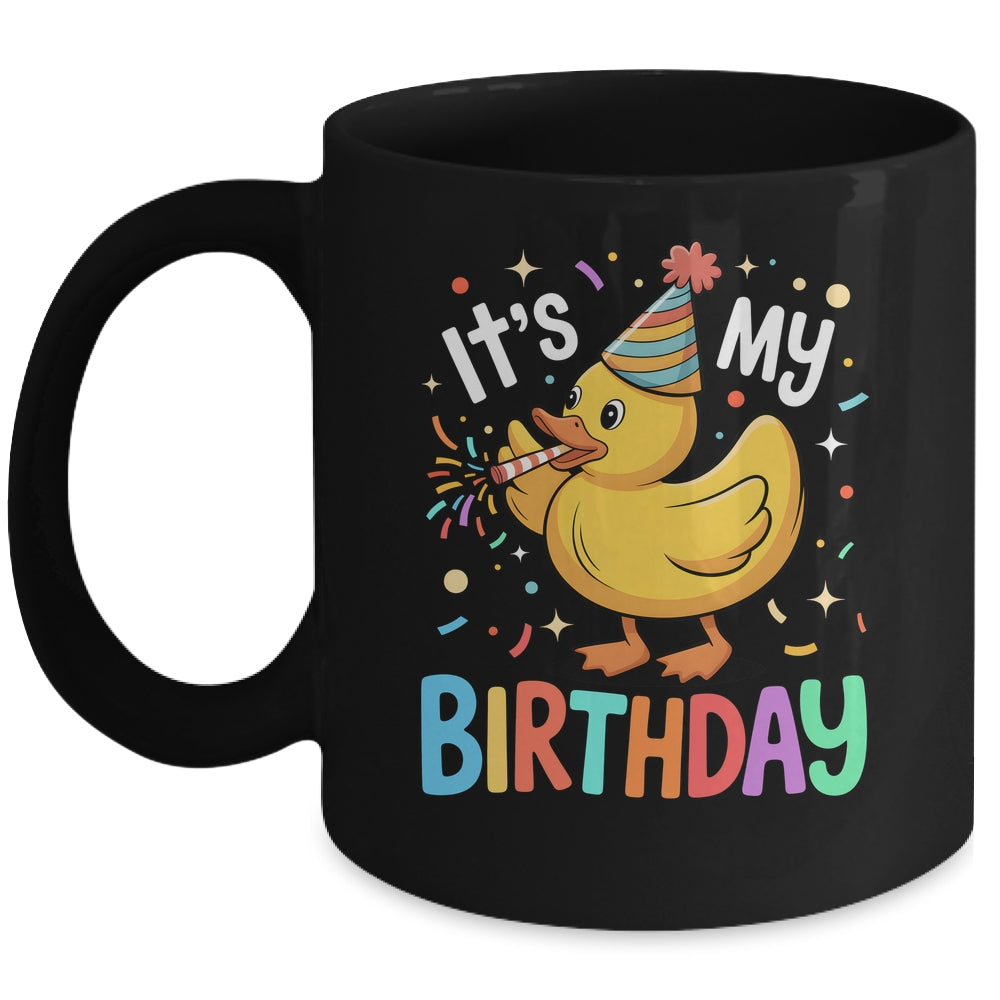 It's My Birthday Rubber Duck Lover Kids Girls Boys Bday Mug | siriusteestore