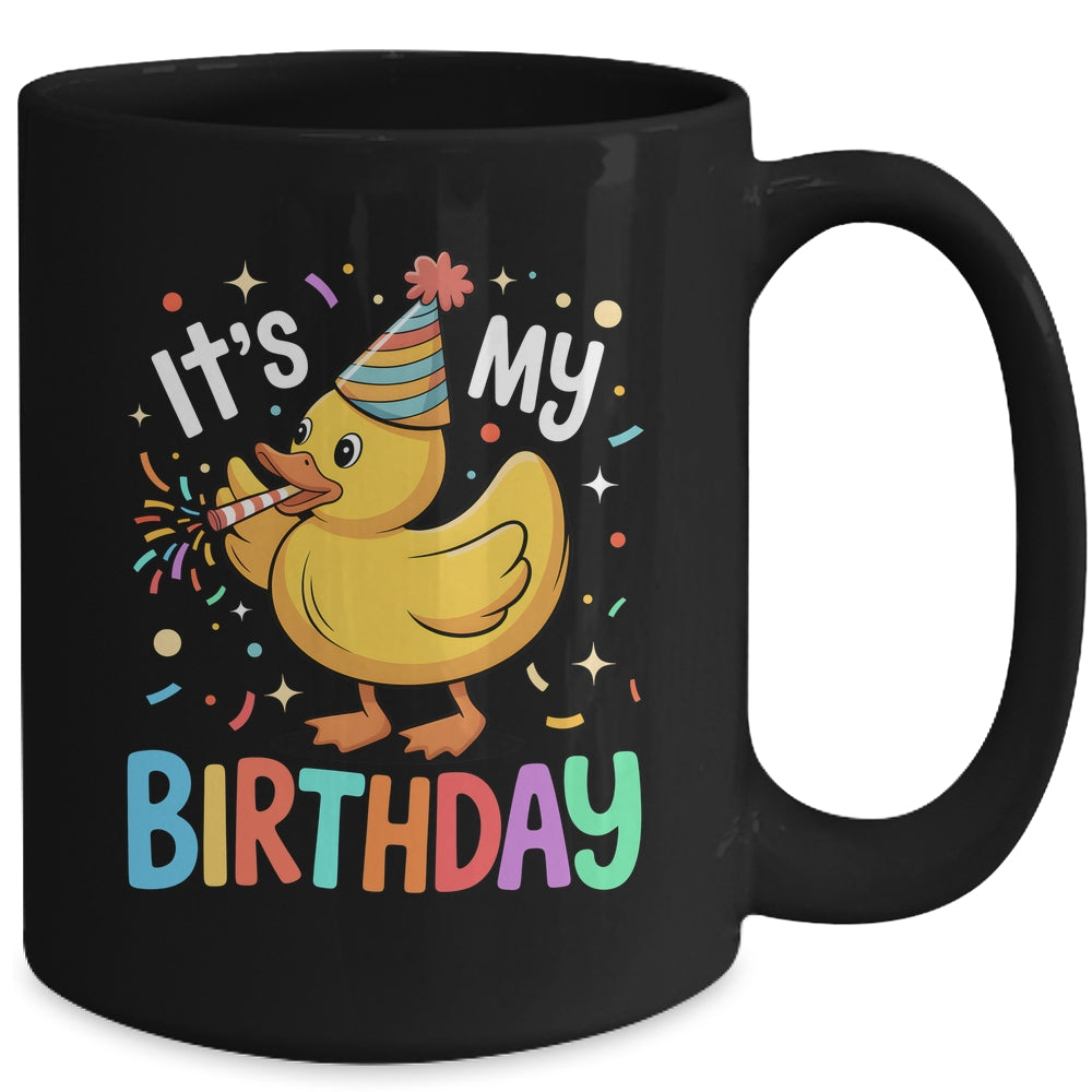 It's My Birthday Rubber Duck Lover Kids Girls Boys Bday Mug | siriusteestore