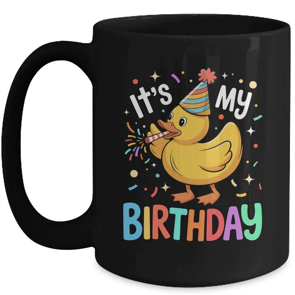 It's My Birthday Rubber Duck Lover Kids Girls Boys Bday Mug | siriusteestore