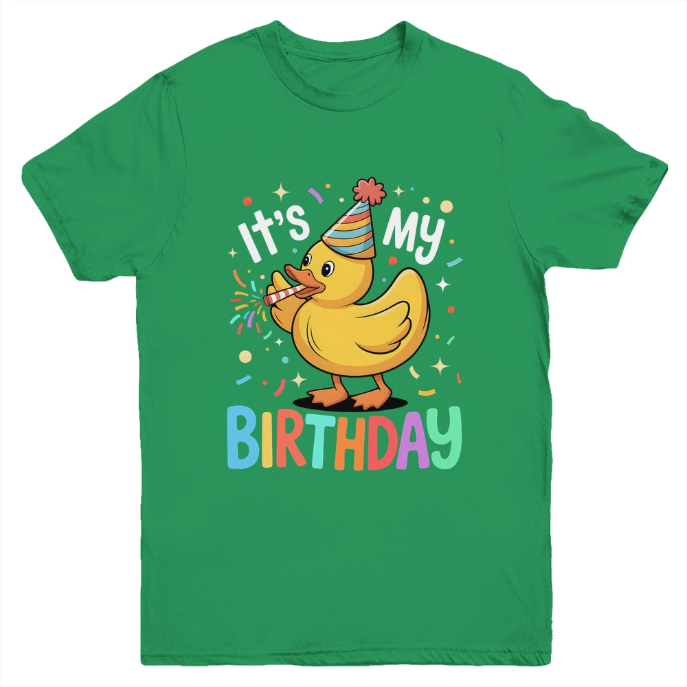 It's My Birthday Rubber Duck Lover Kids Girls Boys Bday Youth Shirt | siriusteestore