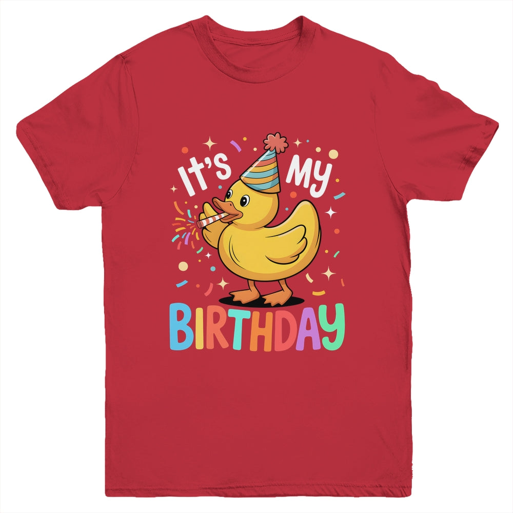 It's My Birthday Rubber Duck Lover Kids Girls Boys Bday Youth Shirt | siriusteestore