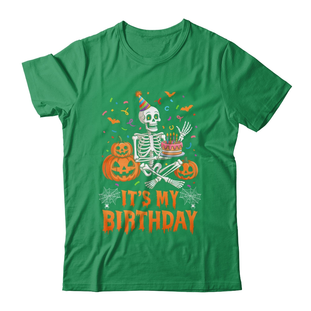 It's My Birthday Skeleton Happy Halloween Birthday Party Shirt & Hoodie | siriusteestore