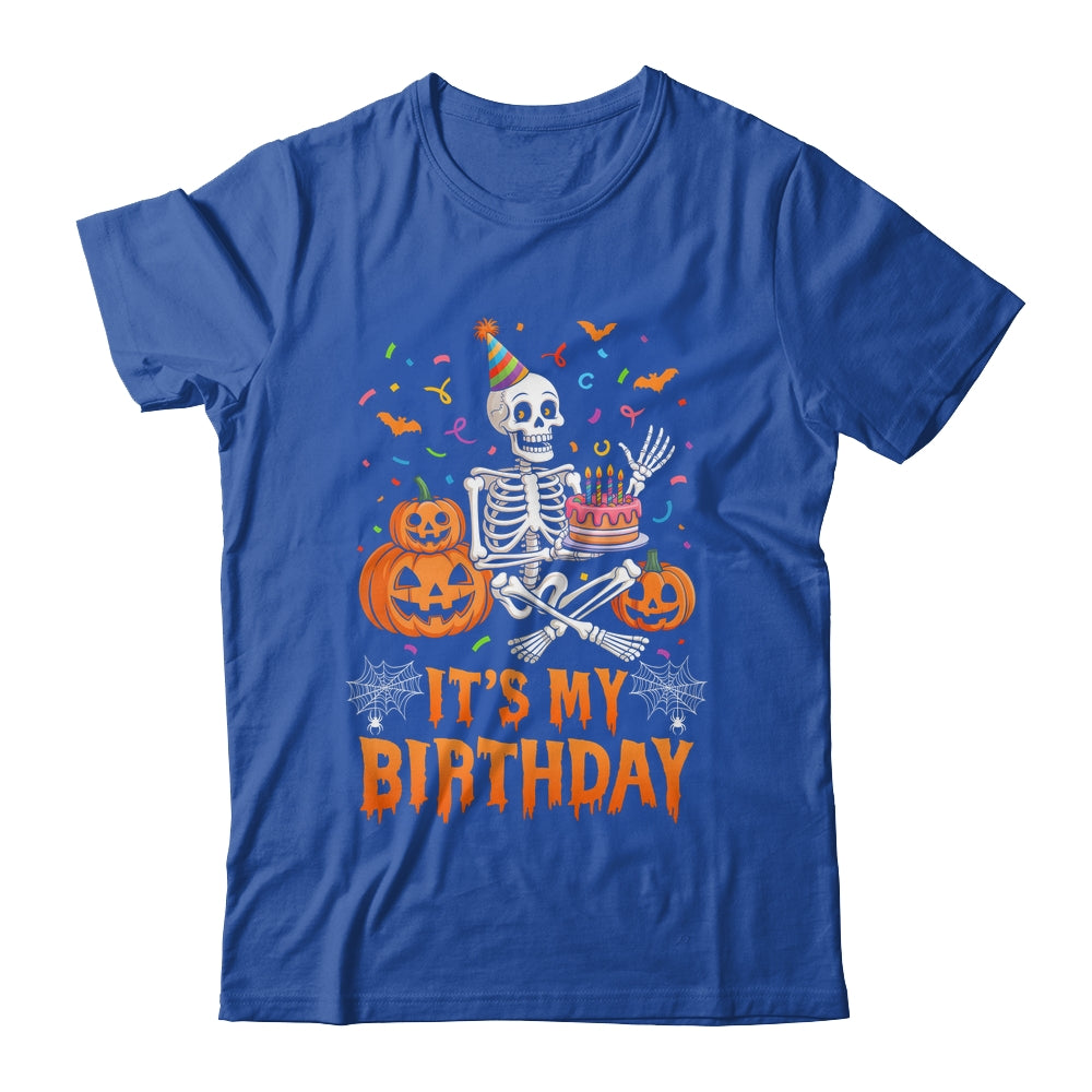 It's My Birthday Skeleton Happy Halloween Birthday Party Shirt & Hoodie | siriusteestore