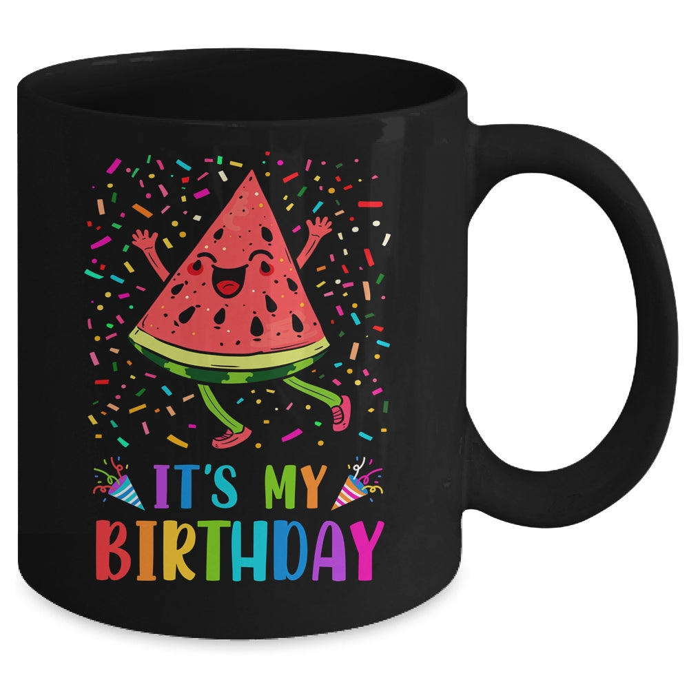 It's My Birthday Watermelon Design Birthday Boy Girl Mug | siriusteestore