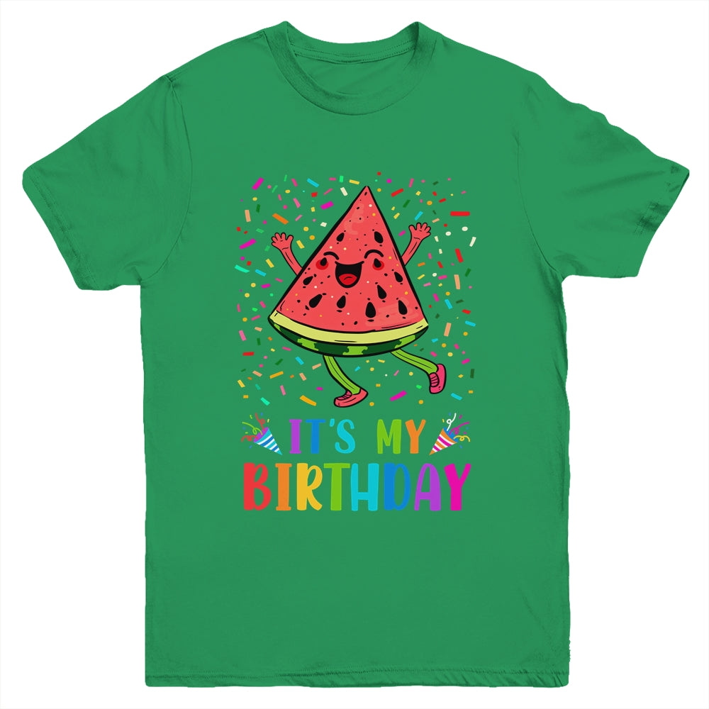 It's My Birthday Watermelon Design Birthday Boy Girl Youth Shirt | siriusteestore