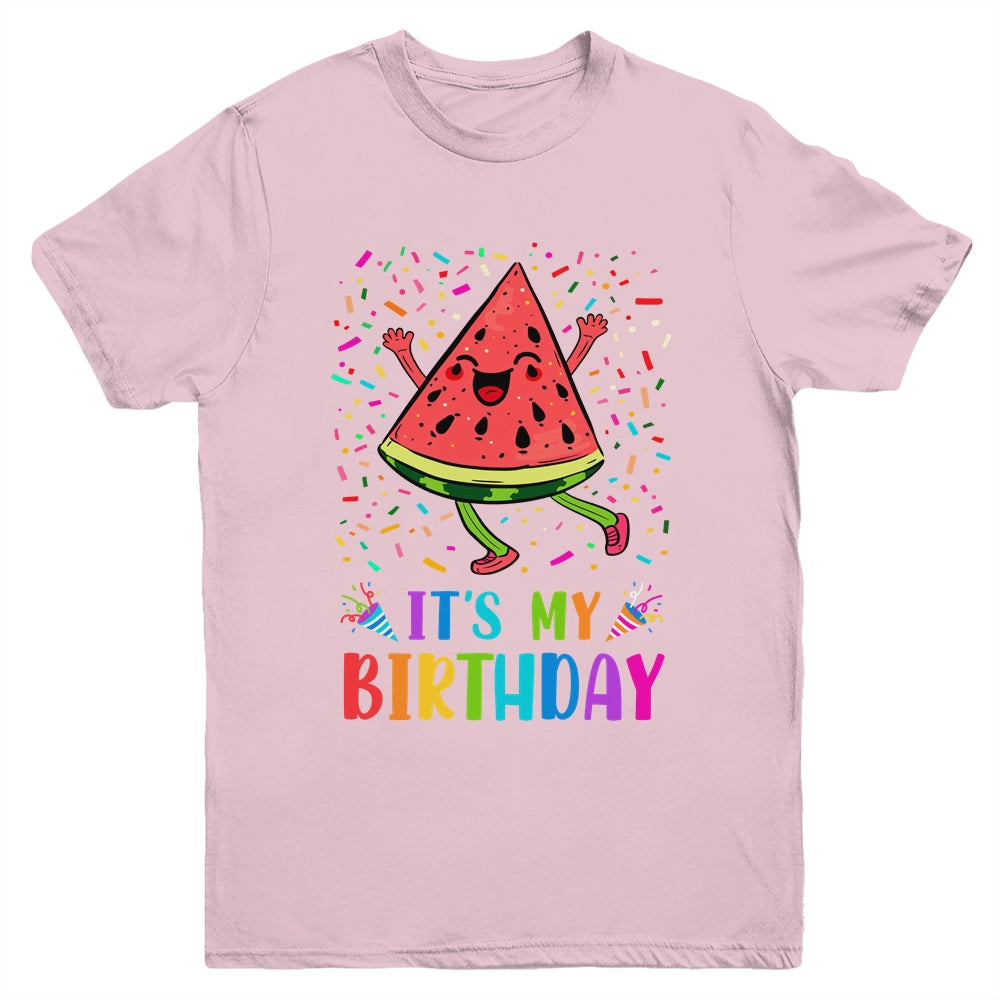 It's My Birthday Watermelon Design Birthday Boy Girl Youth Shirt | siriusteestore