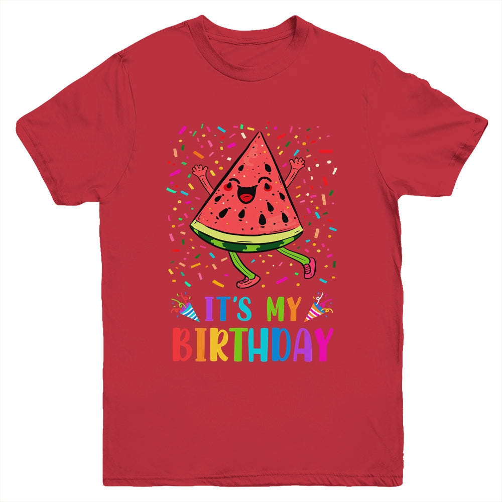 It's My Birthday Watermelon Design Birthday Boy Girl Youth Shirt | siriusteestore