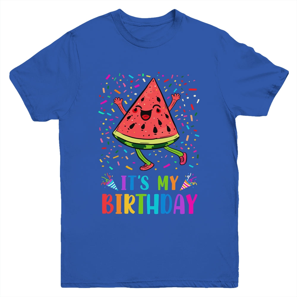 It's My Birthday Watermelon Design Birthday Boy Girl Youth Shirt | siriusteestore