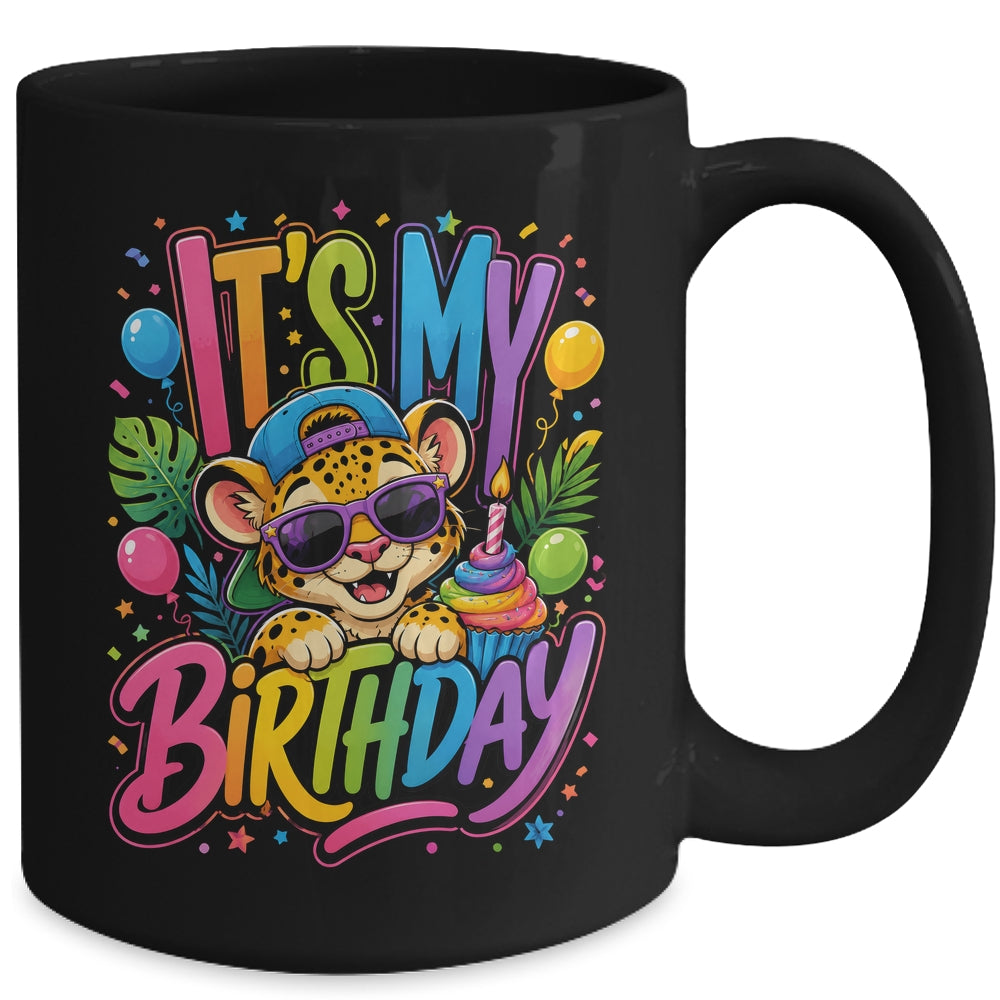 It's My Birthday Zoo Animals Leopard Cheetah Birthday Boy Mug | siriusteestore