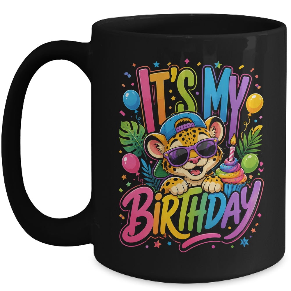 It's My Birthday Zoo Animals Leopard Cheetah Birthday Boy Mug | siriusteestore