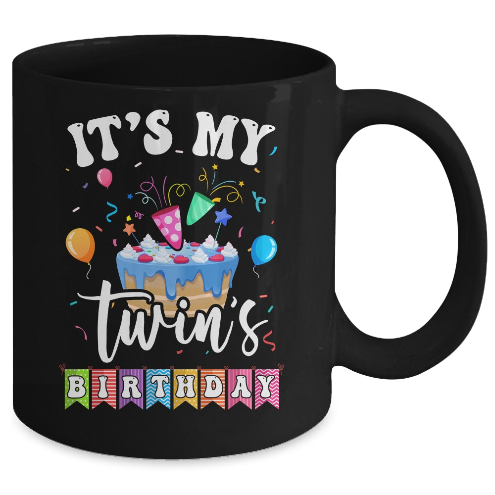 It's My Twin's Birthday Twins Birthday Cute Matching Mug | siriusteestore